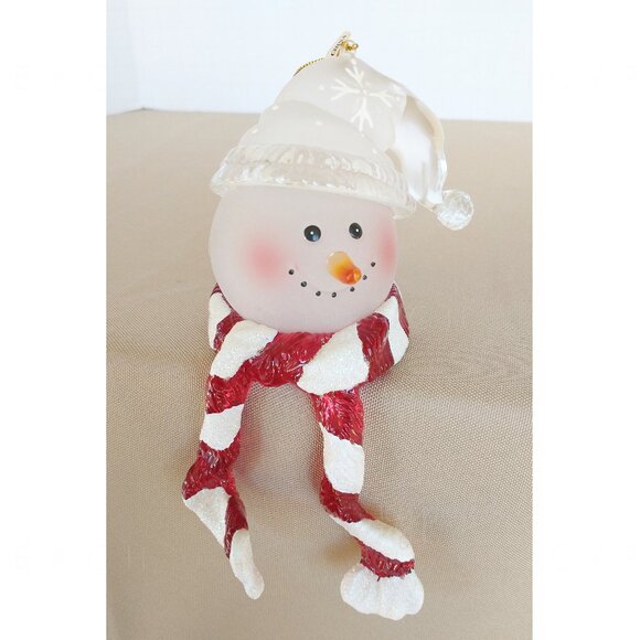 Seasons of Cannon Falls Vtg Snowman Bottle Topper Holiday Ornament Winter Decor - Picture 1 of 12